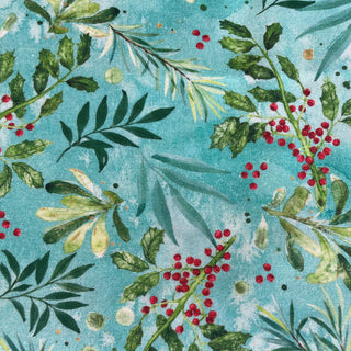 Christmas fabric wrapping   Holly by Here and After