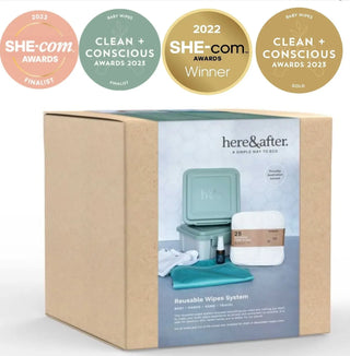 Reusable Cloth Wipes System (perfect for nappy changes) Here and After