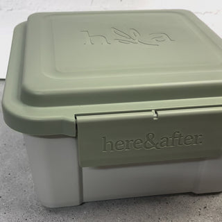 Cotton wipes set. Wipes container.