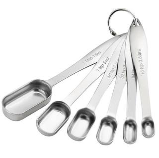 stainless steel measuring spoons by Here and After