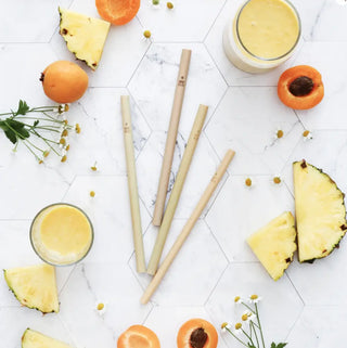 bamboo drinking straws with cleaning brush by Ever Eco