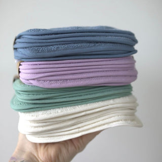 Cloth baby wipes | Reusable wipes | Modern Cloth Nappies | stack of wipes  by Here and After