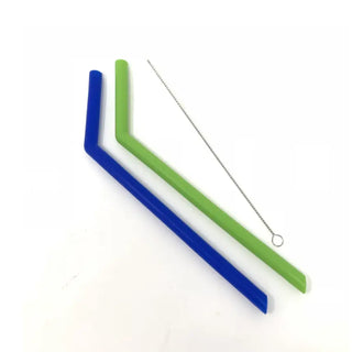 soft silicone straws plus cleaning brush by Little Mashies