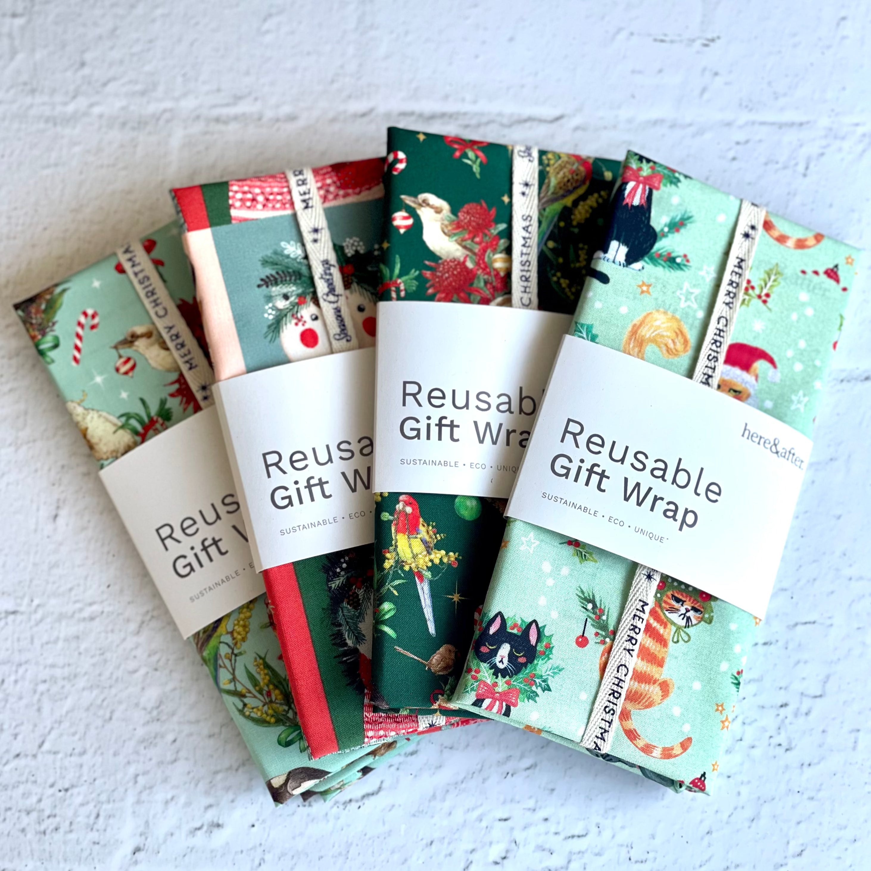 Fabric wrapping Christmas