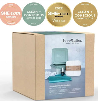 Reusable Cloth Wipes System (Perfect for Nappy Changes) Here and After