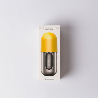 Lion and Lady Stainless Steel Baby Bottle Yellow
