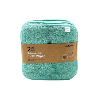 Here&After Reusable Cloth Wipes Sage green 25 pack | Cloth Baby Wipes by Here and After