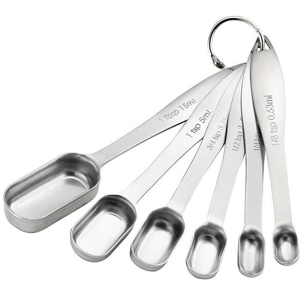 Stainless Steel Narrow Measuring Spoons — Here & After