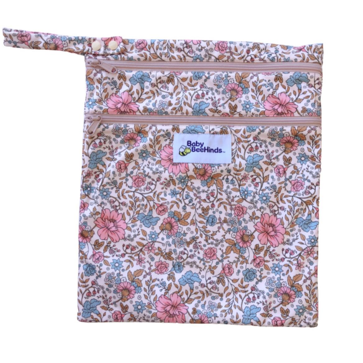 Baby Beehinds Double Pocket Wet Bag Vintage Rose