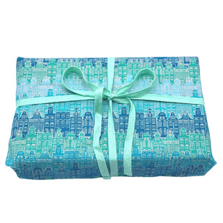 Here & after fabric gift wrap | City Living | Hello Snowglobe | Furoshiki by Here and After