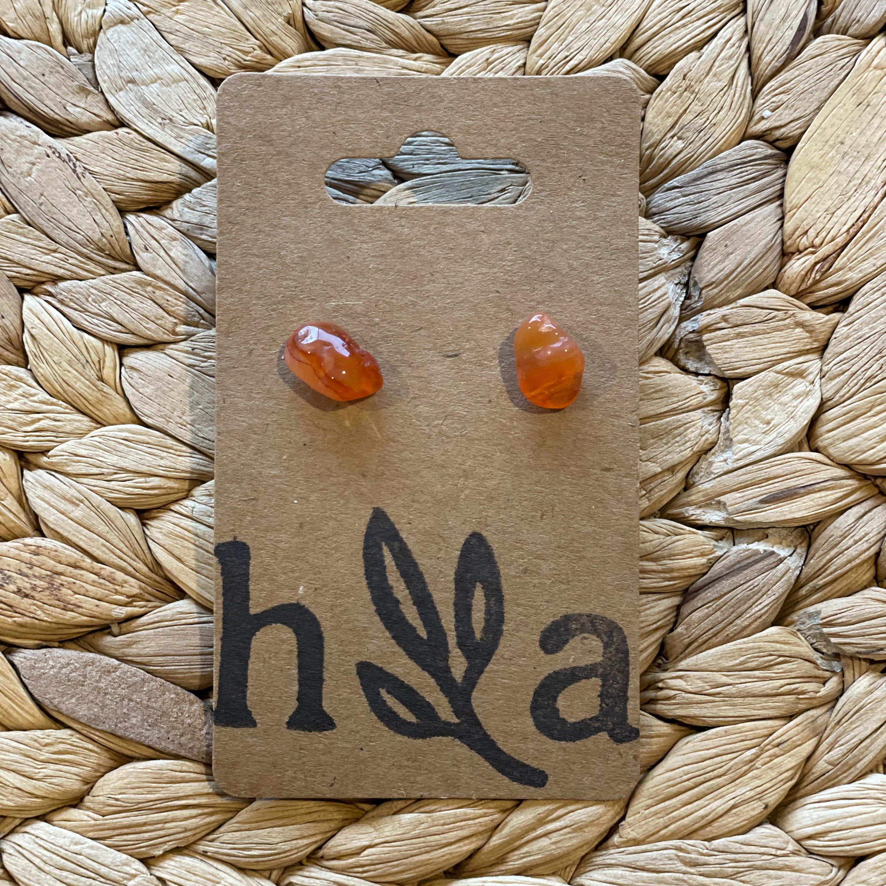 Crystal Earrings | Carnelian