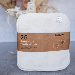 Unbleached cotton certified organic | cloth baby wipes  by Here and After