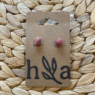 Crystal Earrings | Rhodonite  by Here and After