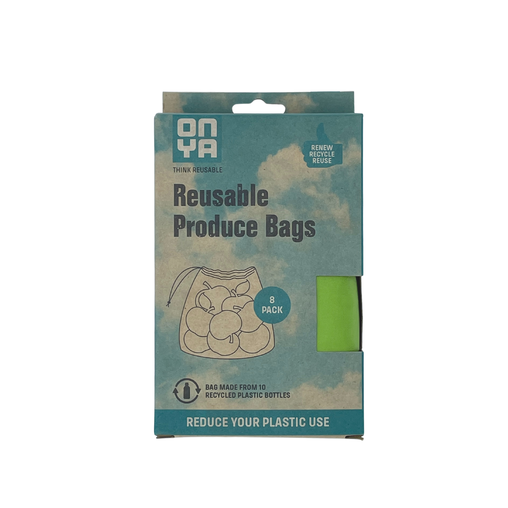 Reusable green produce discount bags