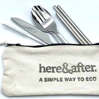 travel cutlery set by Here and After